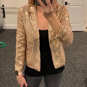 Buckley Tailors for Madewell gold sequins jacket